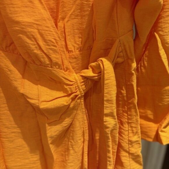 Orange H&M Wrap Dress Size large - Picture 2 of 7